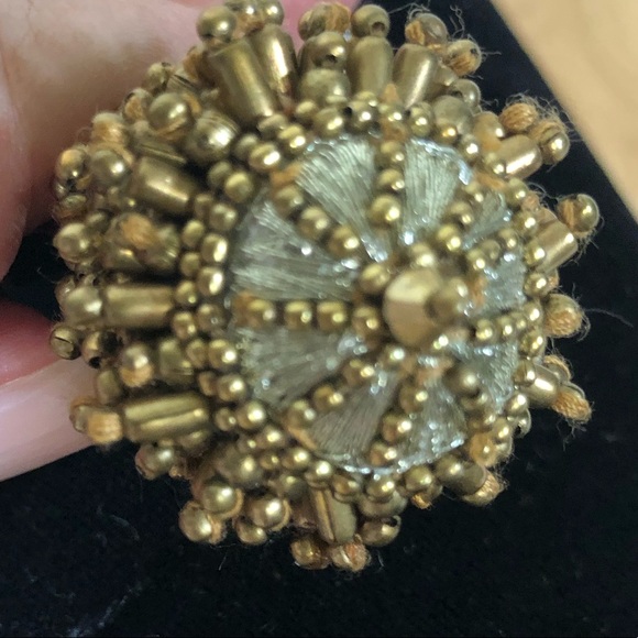 Shiraleah Anthropologie Ring Ofelia Crown Neutral Cream Brown Boho Wood Beads - Picture 6 of 8